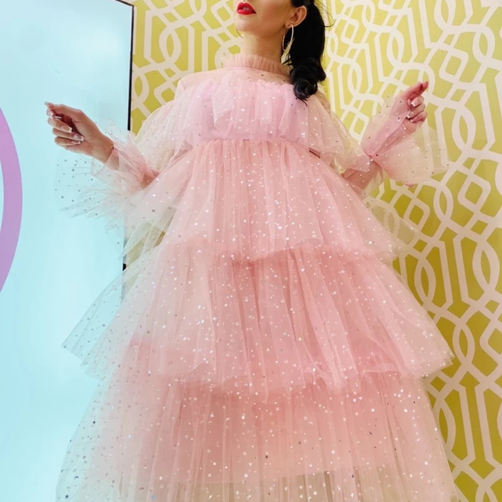 Pink Mommy and Me Tulle Dress For Women